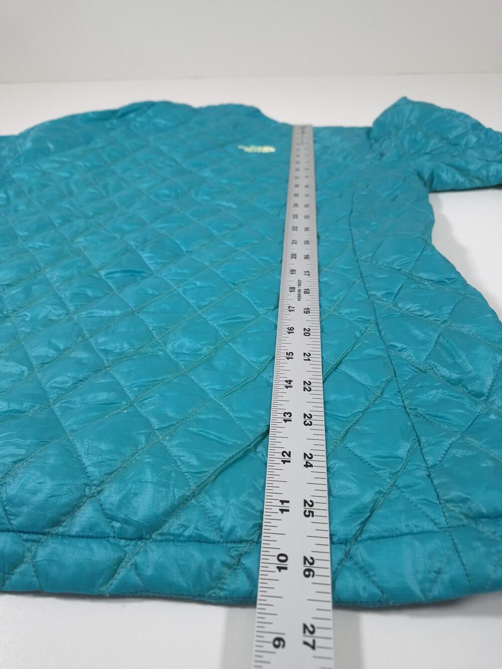 The North Face Jacket Womens Large Blue ThermoBall Quilted Puffer Insulated Zip - Picture 9 of 11